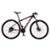 Bicicleta Aro 29 KRW Traction Alumínio 27 Vel Freio a Disco Hidráulico com Trava SX55 - Preto+Vermelho