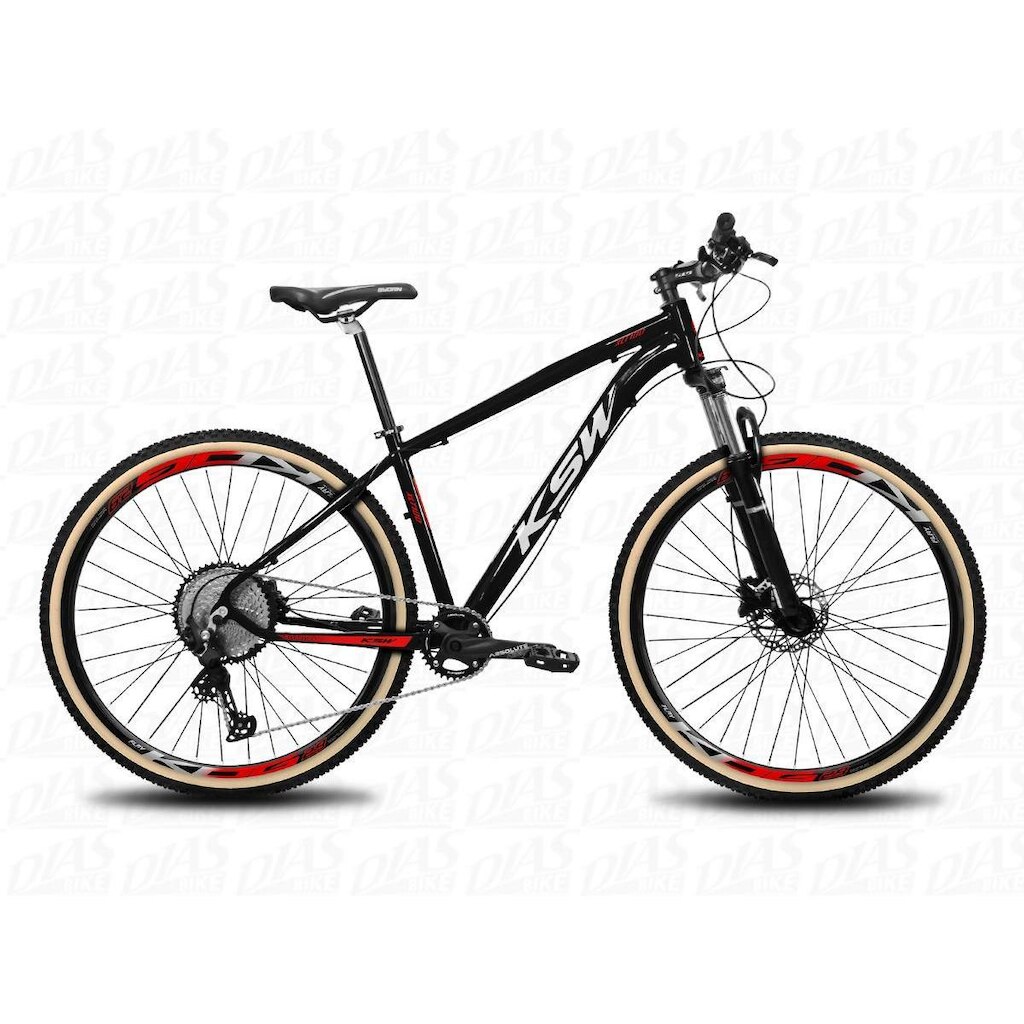 Bicicleta Aro 29 KSW 1x12v Shimano Deore Freio a Disco Suspensão