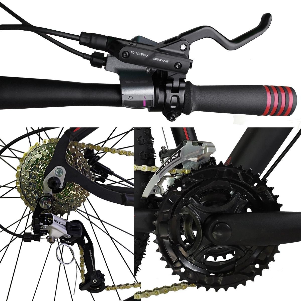 Bicicleta ksw aro 29 27 marchas freio hidráulico Clearance