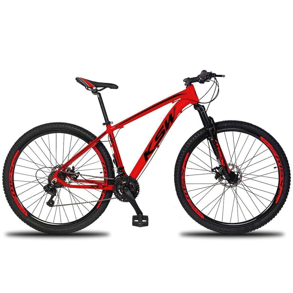 Bicicleta Aro 29 Ksw 21 Marchas Freios Disco, K7 e Suspensão