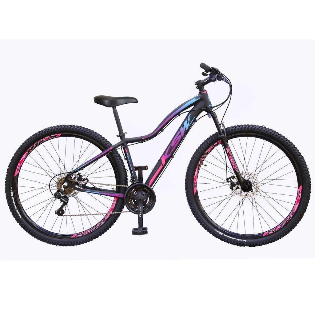 Bicicleta Aro 29 KSW 21 Marchas Shimano Freios a Disco e K7
