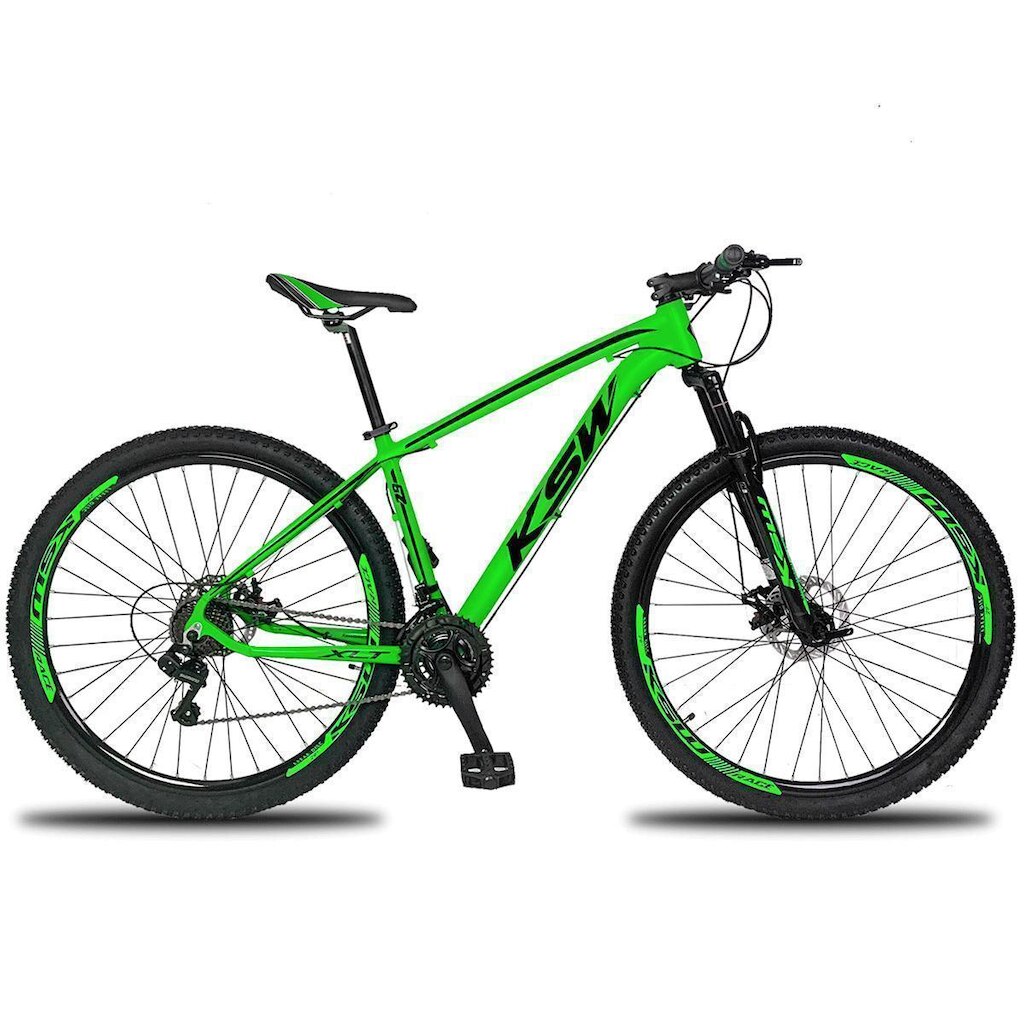 Bicicleta Aro 29 KSW 21 Marchas Shimano Freios a Disco e K7