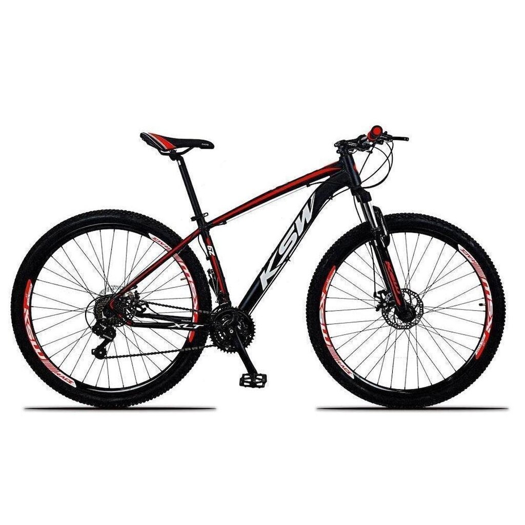 Bicicleta Aro 29 KSW 24 Marchas Freio Hidraulico Trava e K7