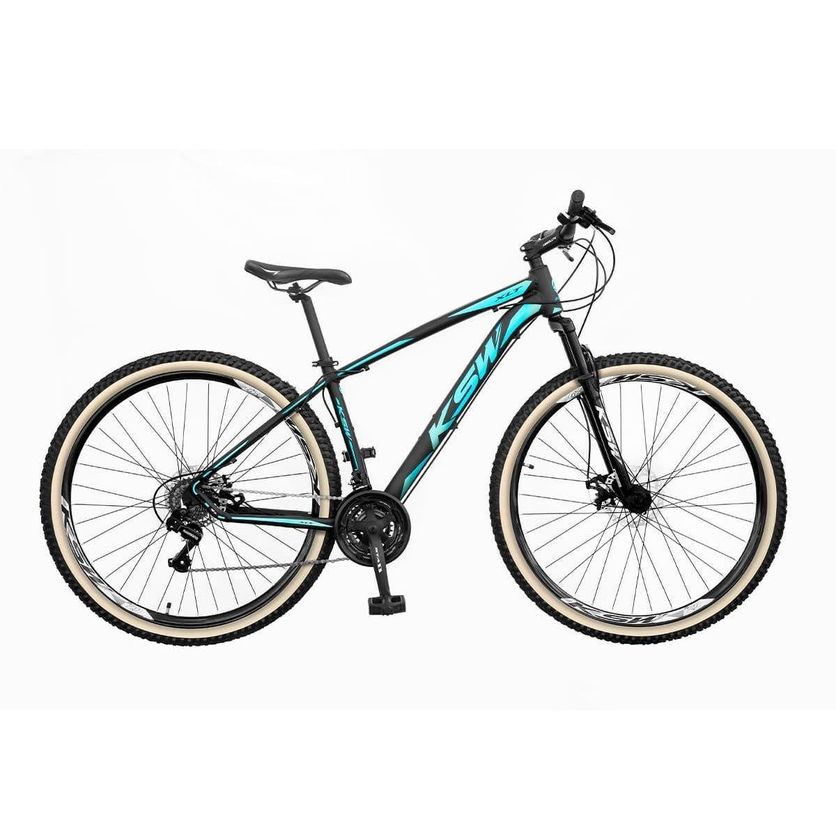 Bicicleta Ksw Xlt 2020 Disc M Aro 29 Susp. Dianteira 27 Marchas - Preto/azul