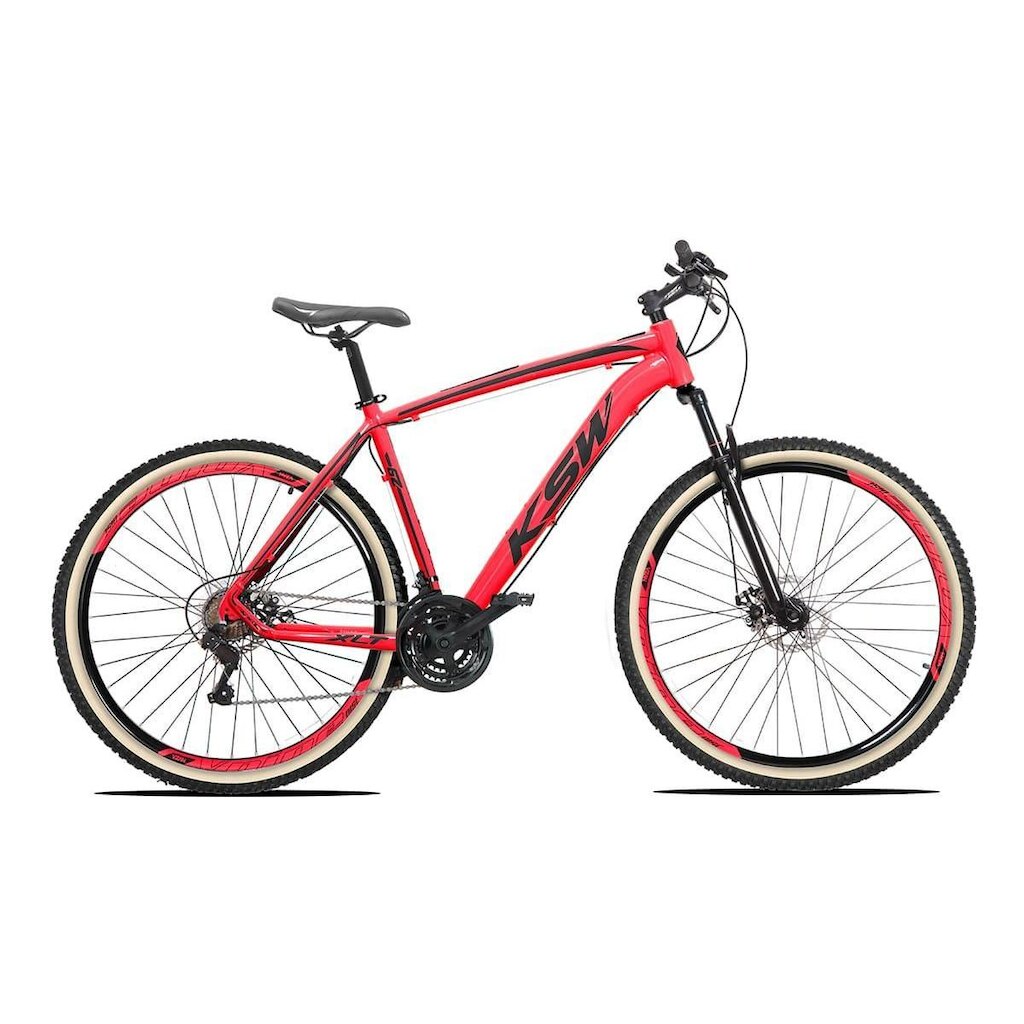 Bicicleta Aro 29 KSW 27 Marcha Freio a Disco Cubos K7