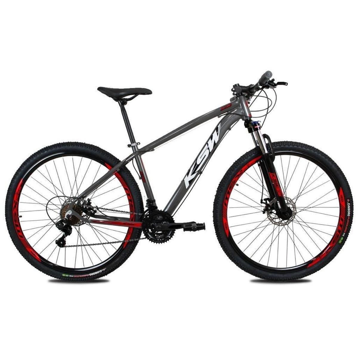 BICICLETA ARO 29 KSW 27V - CAMBIOS INDEX - FREIO HIDRAULICO