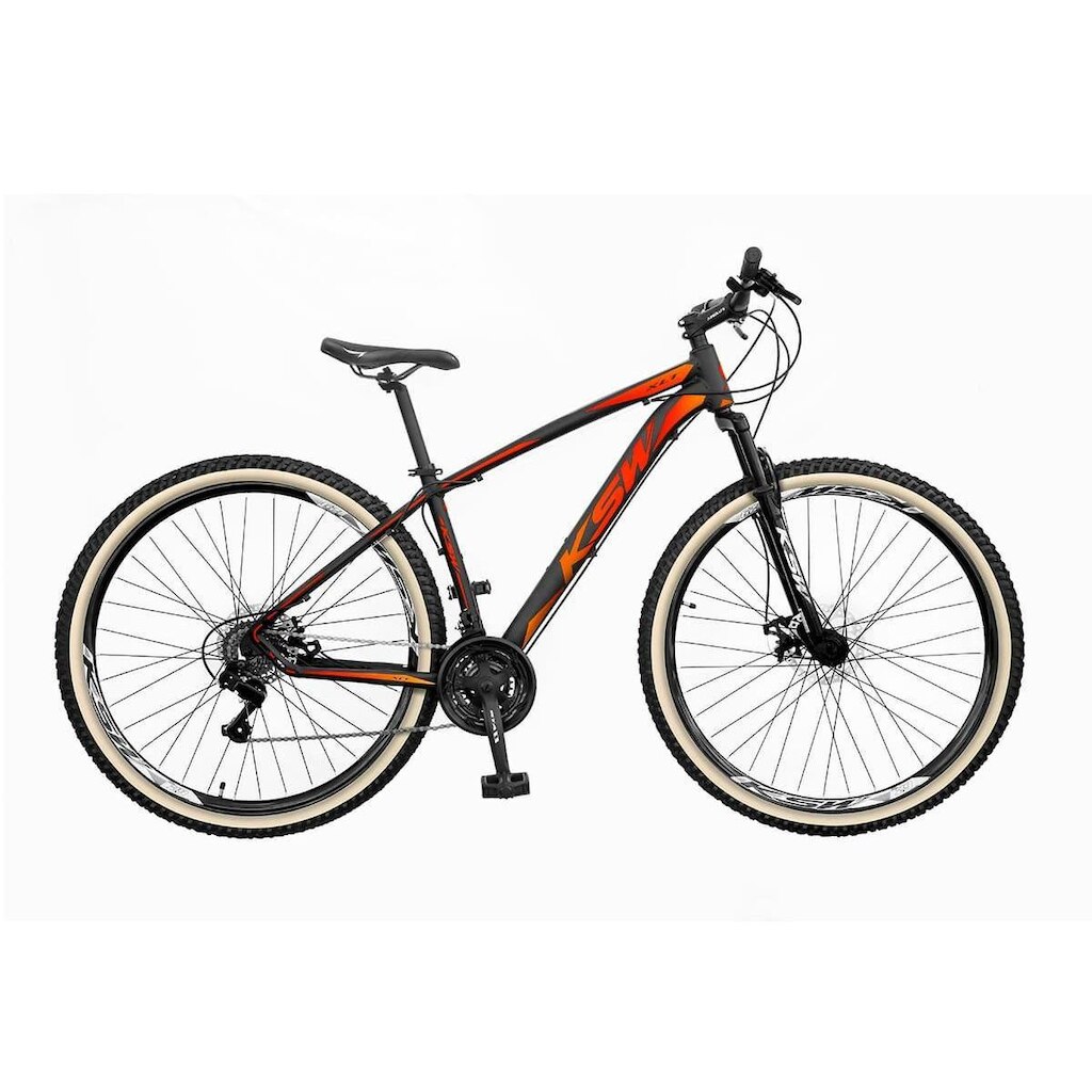 Bicicleta Aro 29 KSW 27v Freio Hidráulico k7 Trava no Guidão