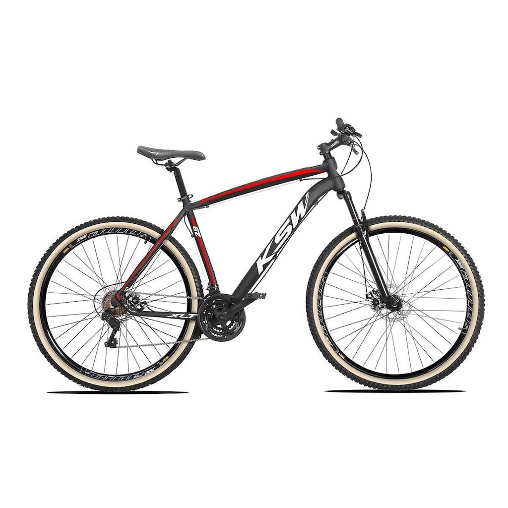 Bicicleta Aro 29 KSW 27v Freio Hidráulico k7 Trava no Guidão
