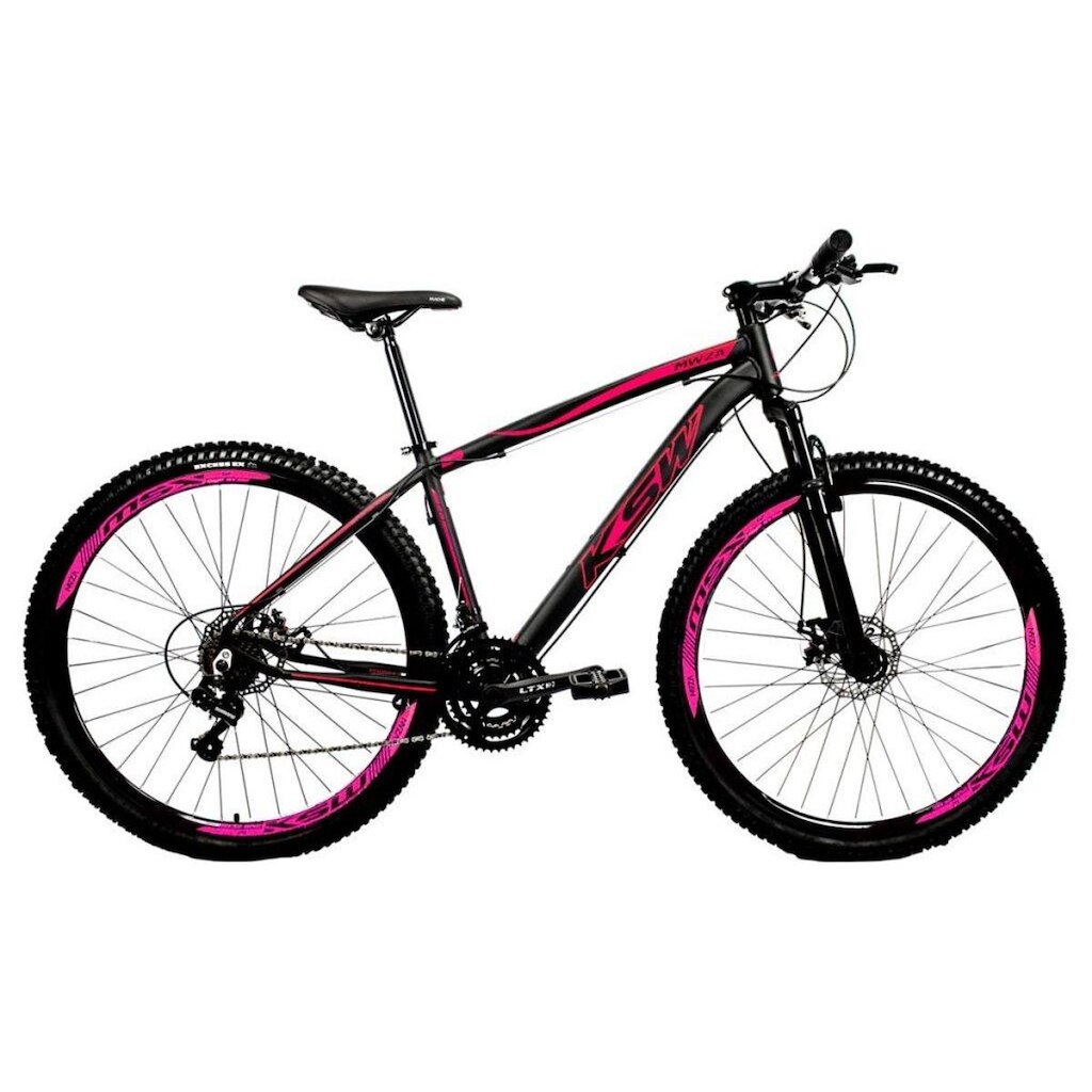 BICICLETA ARO 29 KSW - CAMBIOS SHIMANO ACERA - 27V - TRAVA - HIDRAULICO