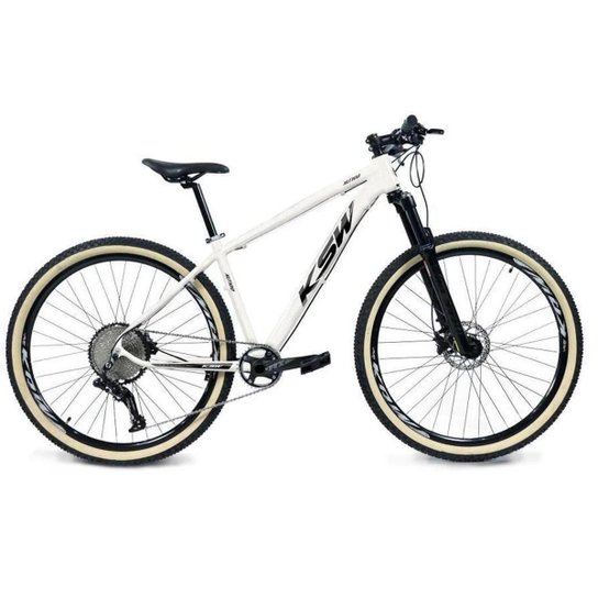 Bicicleta Aro 29 Ksw Xlt 12v Suspensão com Trava K7 11/50 Freios Hidráulicos Kit 1x12 Pneus Bege - Branco Menor preço em Bicicleta Aro 29 Ksw Xlt 12v Suspensão com Trava K7 11/50 Freios Hidráulicos Kit 1x12 Pneus Bege - Branco