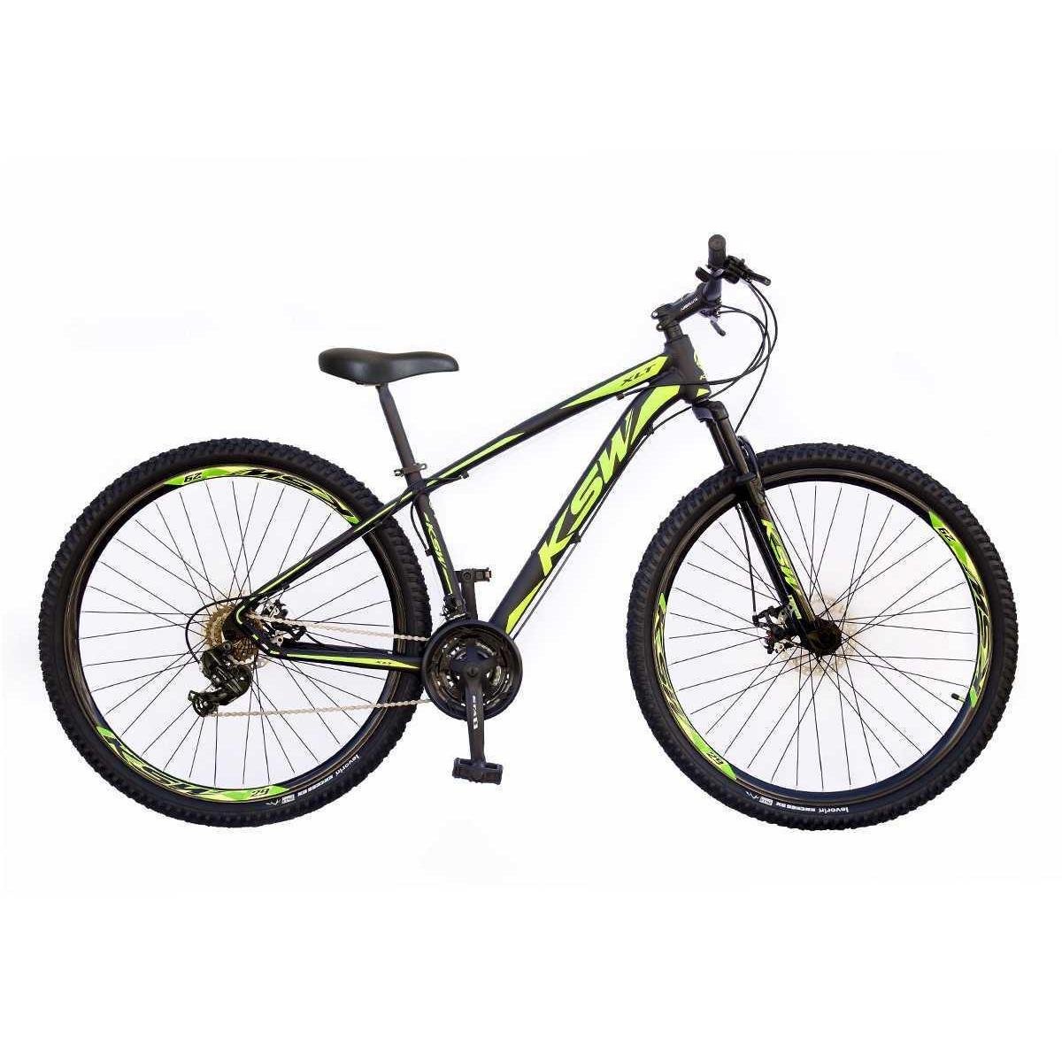 Bicicleta Ksw Xlt 2020 Disc H Aro 29 Susp. Dianteira 24 Marchas - Preto/verde