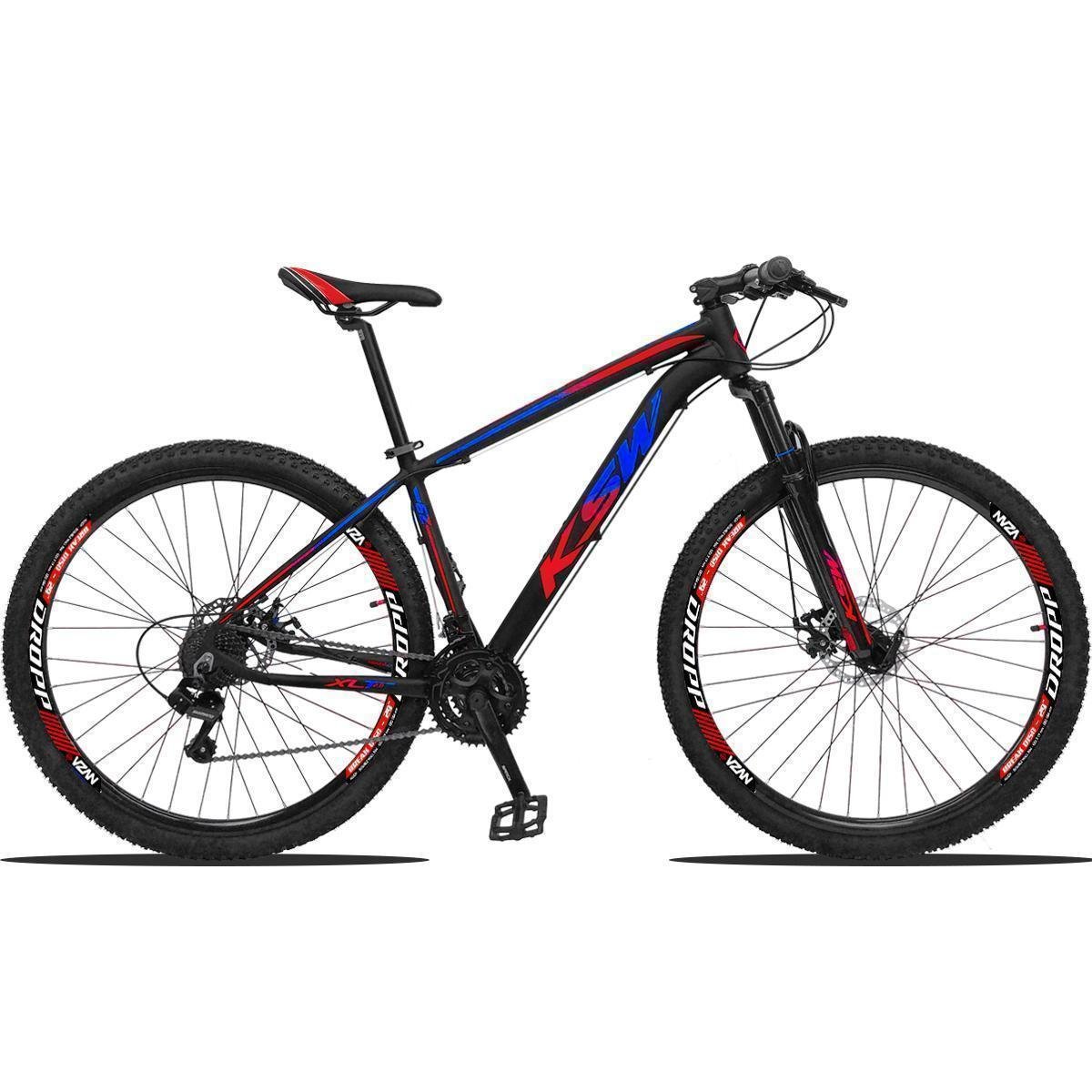 Bicicleta Aro 29 KSW xlt 24 Marchas Shimano e Freios a Disco