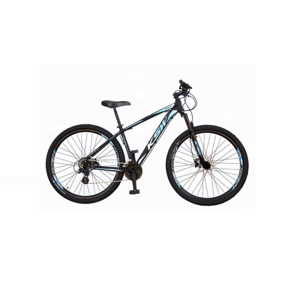 Bicicleta Aro 29 KSW XLT 24v Alumínio Freio a Disco Suspensão MTB