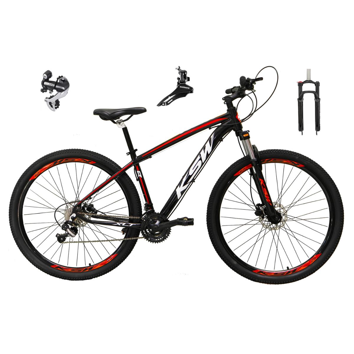 Bicicleta Ksw Xlt Disc H Aro 29 Susp. Dianteira 24 Marchas - Preto/branco