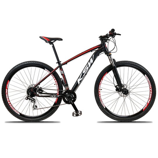 Bicicleta Aro 29 KSW XLT 24v Câmbios Shimano Acera RD-360 Freio a Disco Hidráulico com Suspensão - Preto e Vermelho é ruim? Bicicleta Aro 29 KSW XLT 24v Câmbios Shimano Acera RD-360 Freio a Disco Hidráulico com Suspensão - Preto e Vermelho é boa?