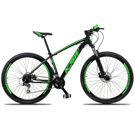 Bicicleta Aro 29 KSW XLT 24v Câmbios Shimano Acera RD-360 Freio a Disco Hidráulico com Suspensão - Preto e verde é ruim? Bicicleta Aro 29 KSW XLT 24v Câmbios Shimano Acera RD-360 Freio a Disco Hidráulico com Suspensão - Preto e verde é boa?