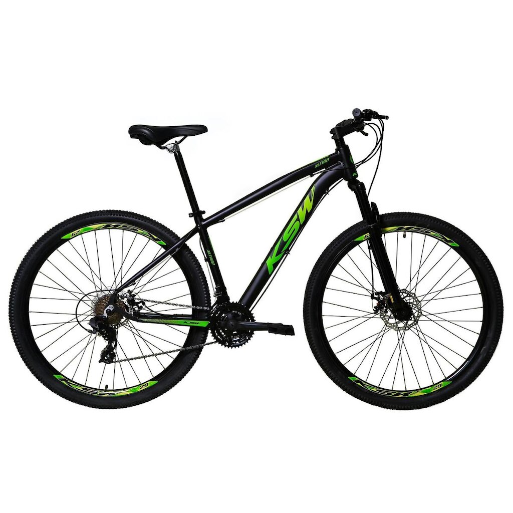 Bicicleta Aro 29 KSW XLT 27v Alumínio Freio a Disco Mecânico Garfo com Suspensão