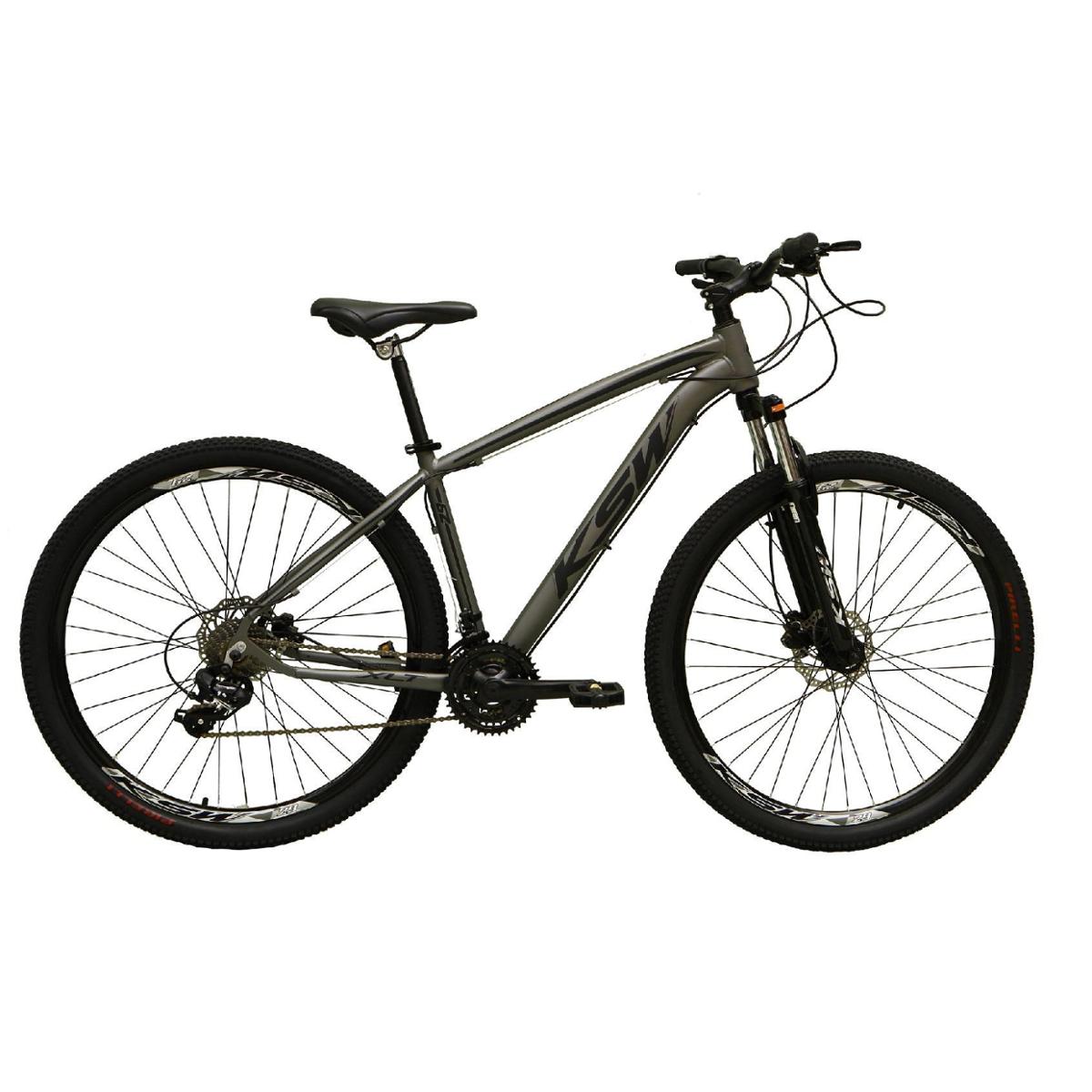 Bicicleta Ksw Xlt Disc H Aro 29 Susp. Dianteira 27 Marchas - Grafite/preto