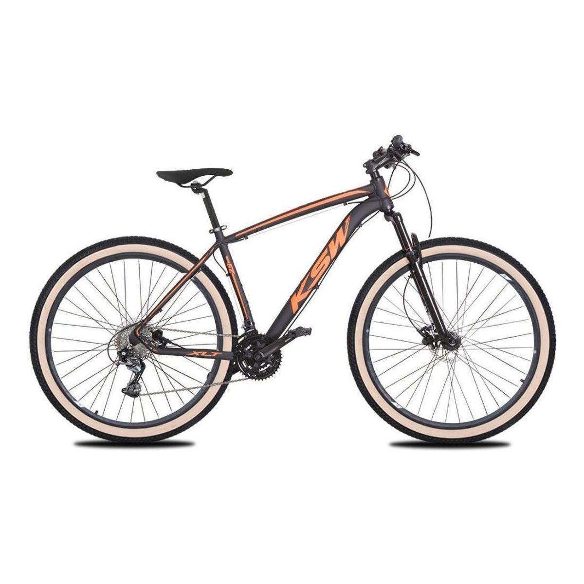Bicicleta Ksw Ltx Disc H Aro 29 Susp. Dianteira 27 Marchas - Preto/laranja