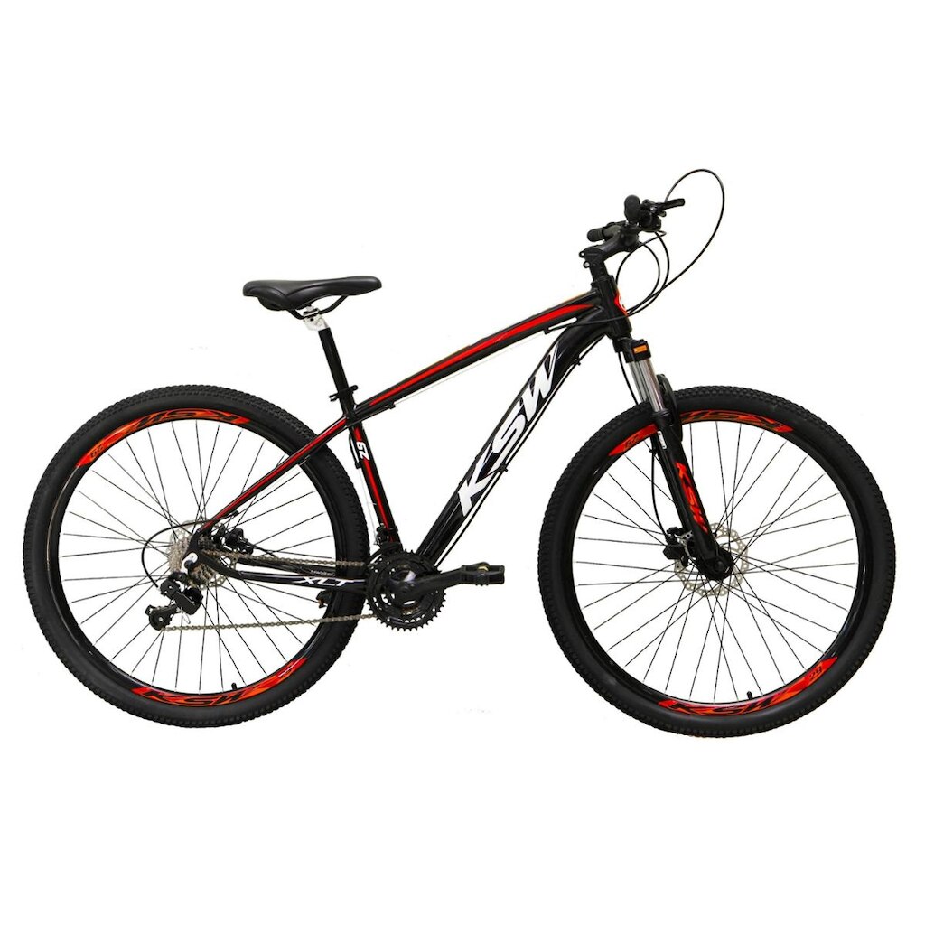 Bicicleta Aro 29 KSW XLT 27v K7 Freios a Disco Hidráulicos Kit 3x9 Suspensão Com Trava