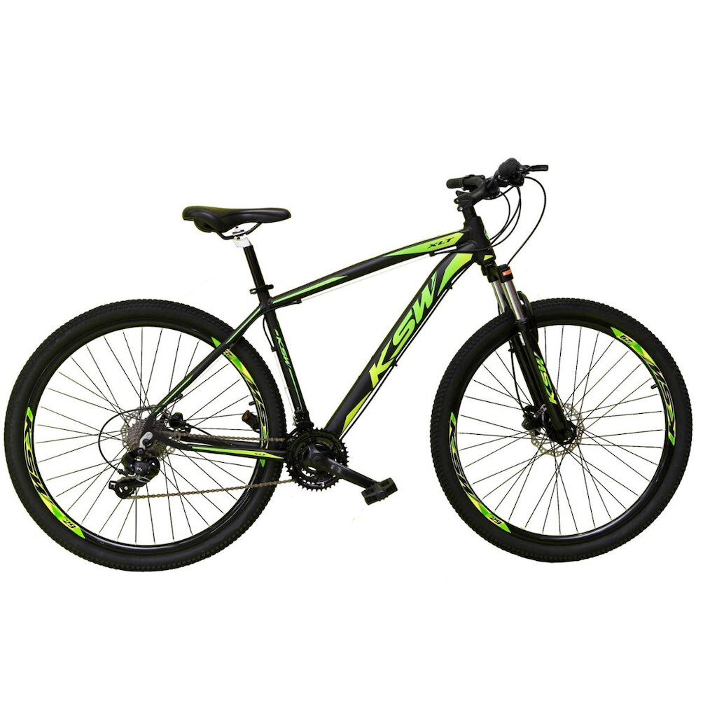Bicicleta Aro 29 KSW XLT 27v K7 Freios a Disco Hidráulicos Kit 3x9 Suspensão Com Trava