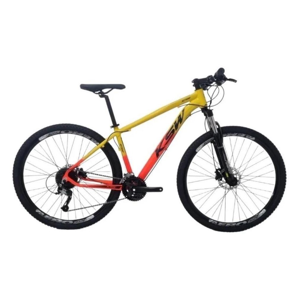 Bicicleta Aro 29 Ksw Xlt Alumínio 24v Câmbios Shimano Tz Suspensão com Trava no Ombro