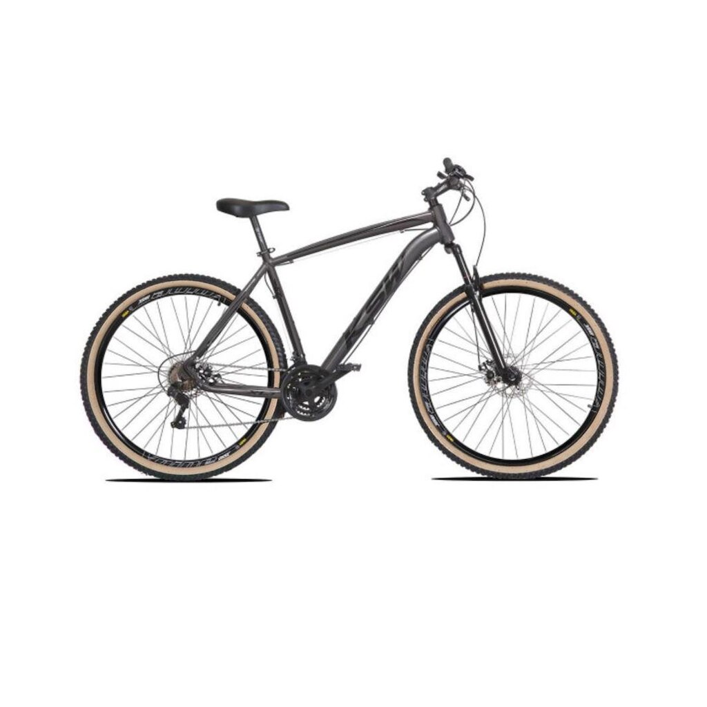 Bicicleta Aro 29 Ksw Xlt Alumínio 24v Freios a Disco Suspensão Dianteira Pneus Faixa Bege