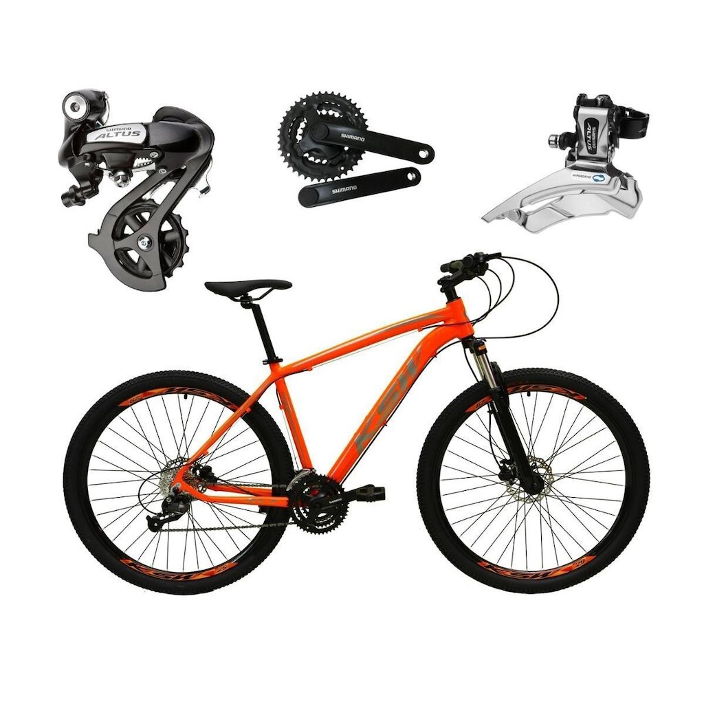 Bicicleta Aro 29 Ksw Xlt Câmbios Shimano Altus 24V Freios a Disco Hidráulicos Suspensão com Trava