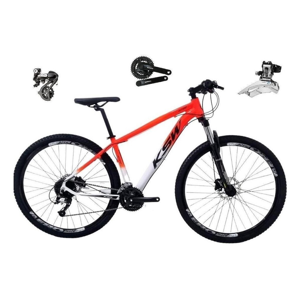 Bicicleta Aro 29 Ksw Xlt Câmbios Shimano Altus 24V Freios a Disco Hidráulicos Suspensão com Trava