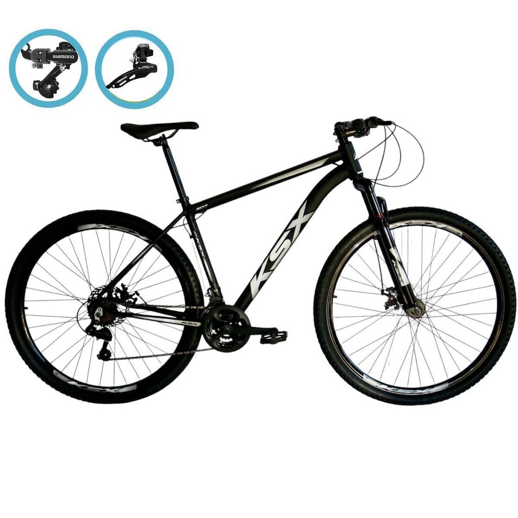 Bicicleta Aro 29 Ksx Freios á Disco Cambio Traseiro e Dianteiro Shimano 24v