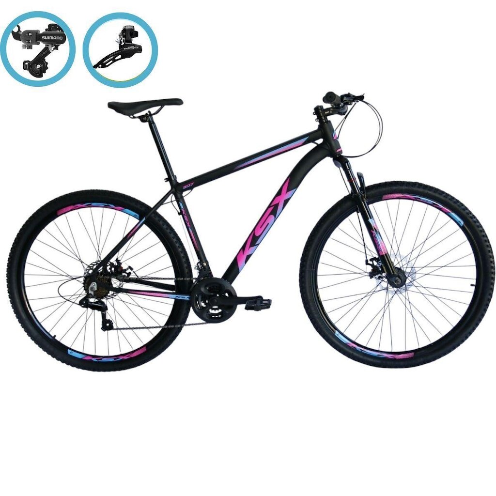 Bicicleta Aro 29 Ksx Freios á Disco Cambio Traseiro e Dianteiro Shimano 24v