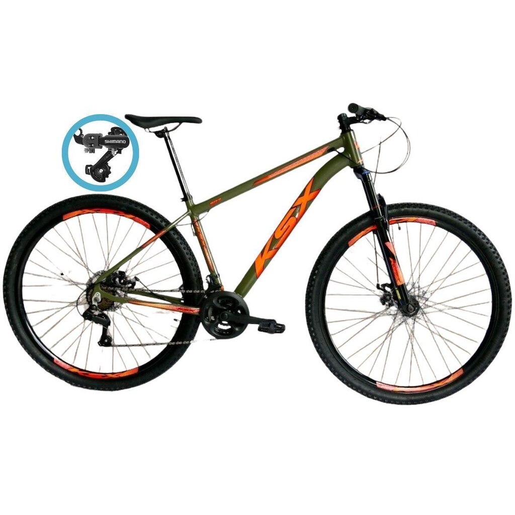 Bicicleta Aro 29 Ksx Freios á Disco Cambio Traseiro Shimano 24 Velocidades