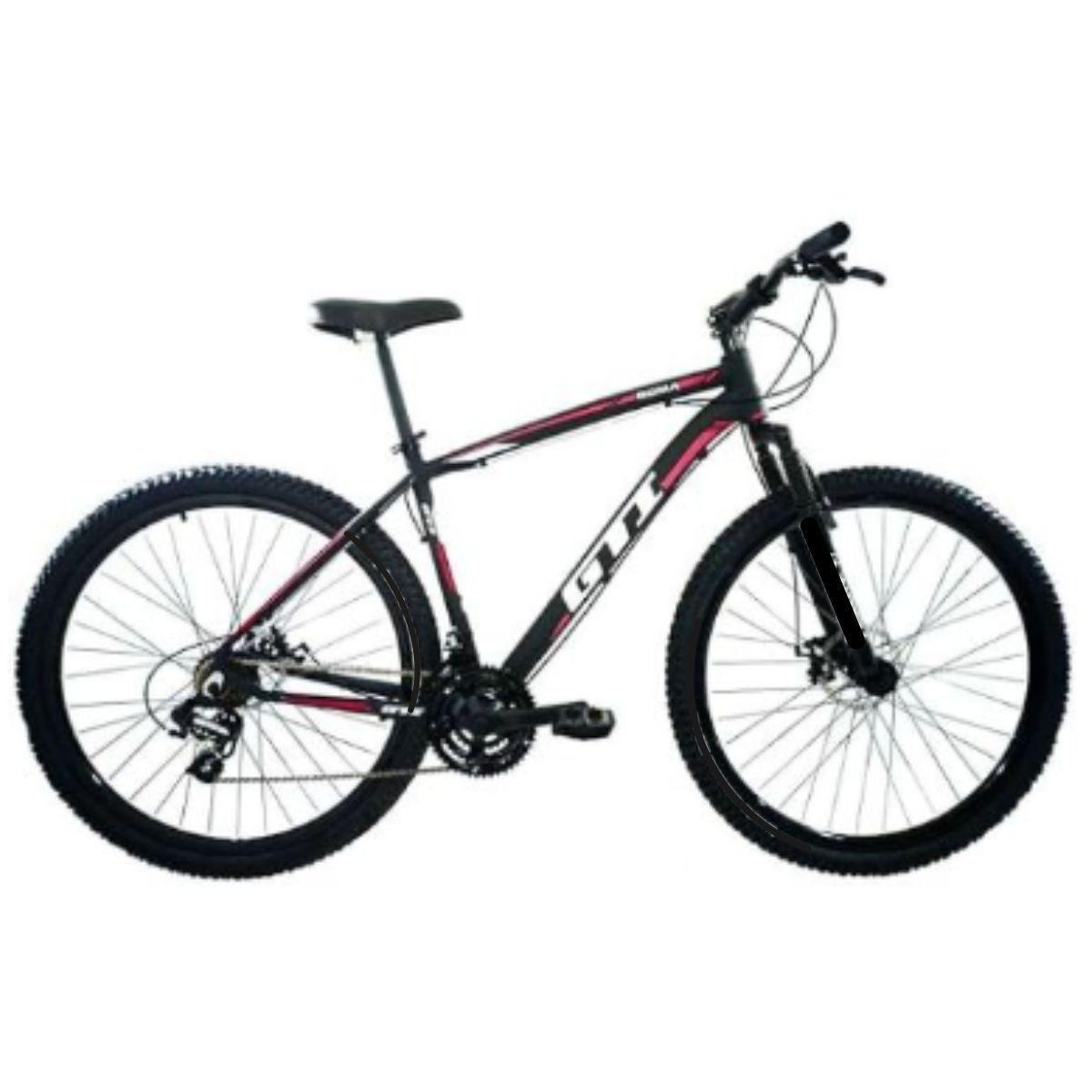 Bicicleta Gti Roma Disc M Aro 29 Susp. Dianteira 24 Marchas - Preto/vermelho