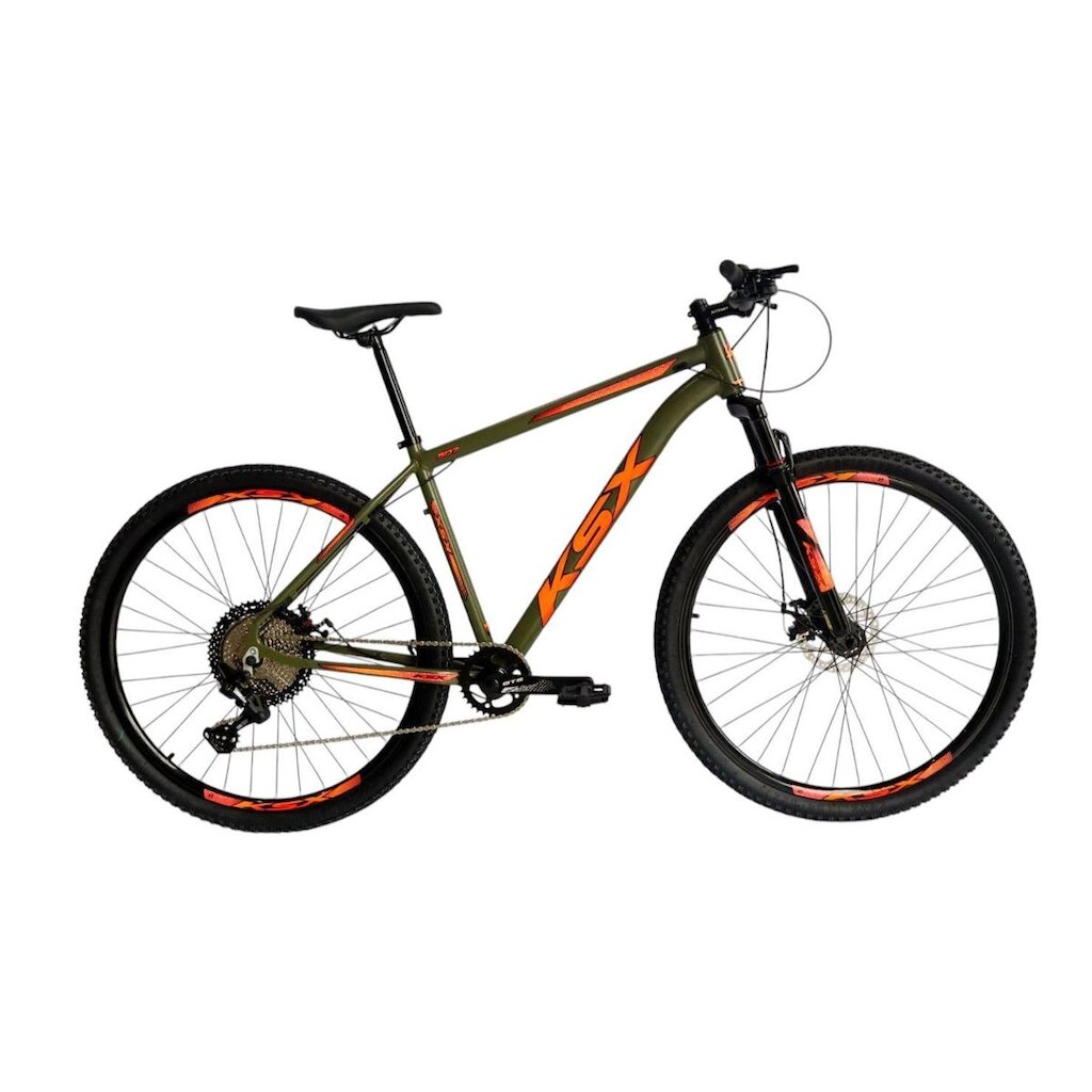 Bicicleta Aro 29 Mtb Ksx Sd7 Alumínio 12v Freio a Disco Hidráulico K7 11/50 Garfo com Trava Kit 1x12