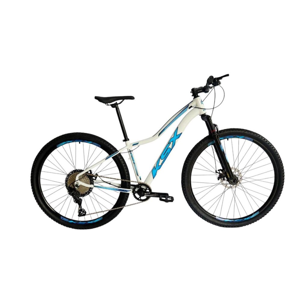 Bicicleta Aro 29 Mtb Ksx Sd7 Feminina 12v Freio a Disco Hidráulico K7 Garfo com Trava Kit 1x12