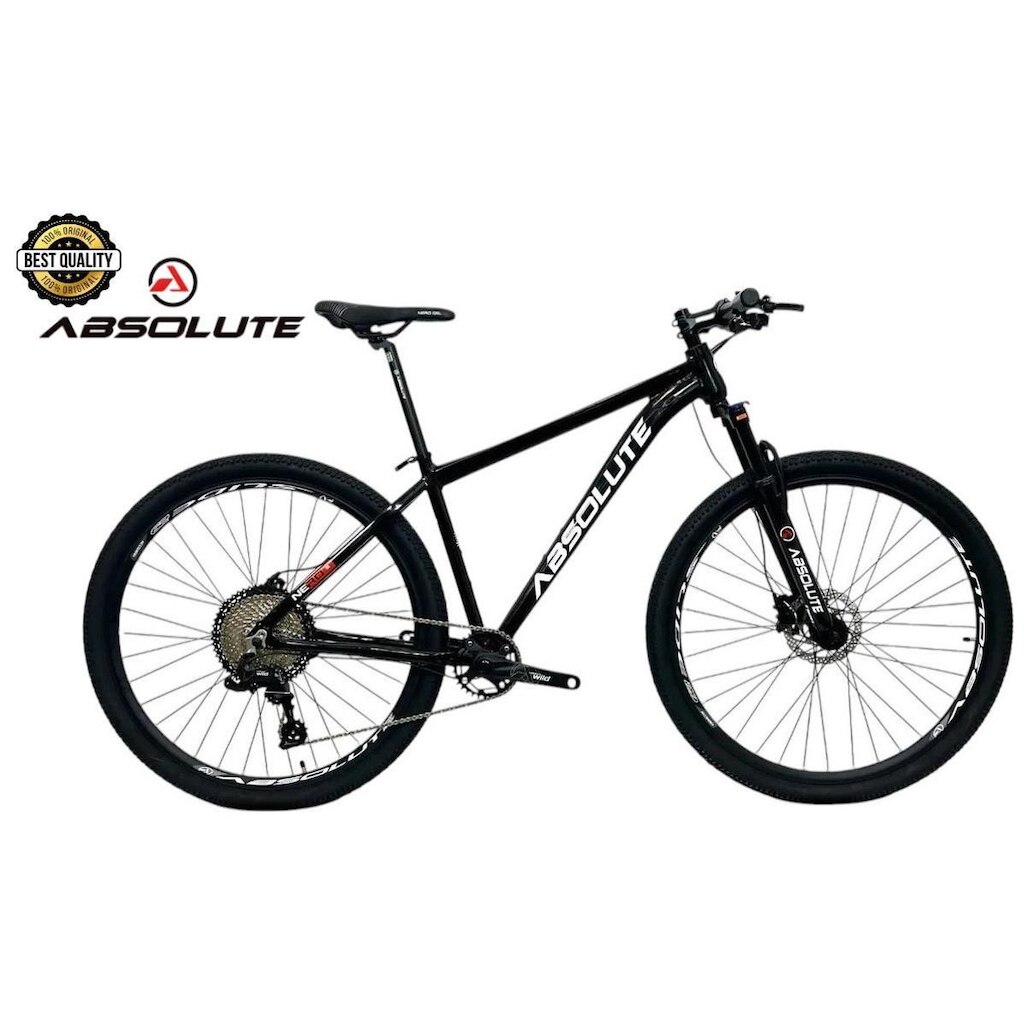 Bicicleta Aro 29 Nero 5 Peças Inteira Absolute 12v Freio a Disco Hidráulico k7 11/52 Garfo Trava