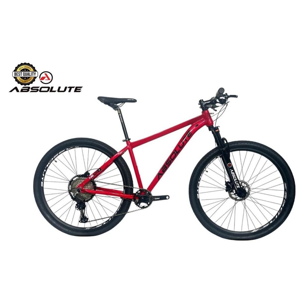 Bicicleta Aro 29 Nero 5 Peças Inteira Absolute 12v Garfo Trava k7 11/52 Freio a Disco Hidráulico
