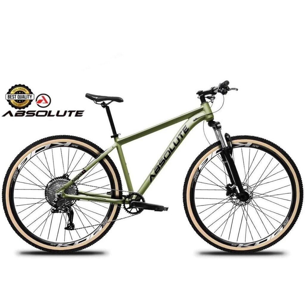 Bicicleta Aro 29 Nero 5 Peças Inteira Absolute 12v Garfo Trava Remota k7 Freio Hidráulico Pneu Faixa