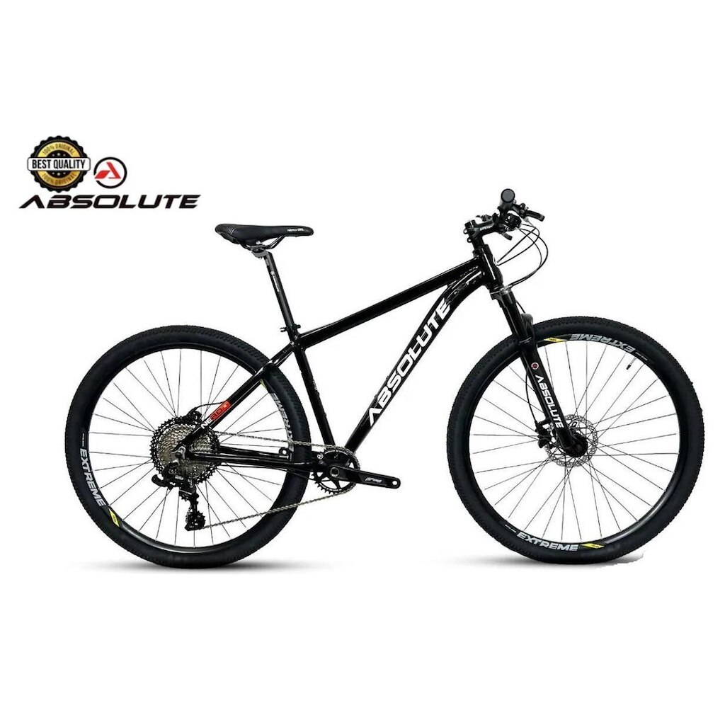 Bicicleta Aro 29 Nero 5 Peças Inteira Absolute 12v Hollowtech k7 Garfo Trava Guidão Freio Hidráulico