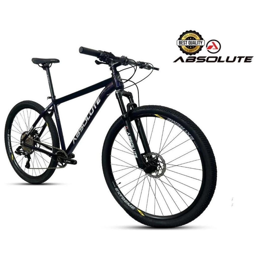 Bicicleta Aro 29 Nero 5 Peças Inteira Absolute 12v Hollowtech k7 Garfo Trava Guidão Freio Hidráulico