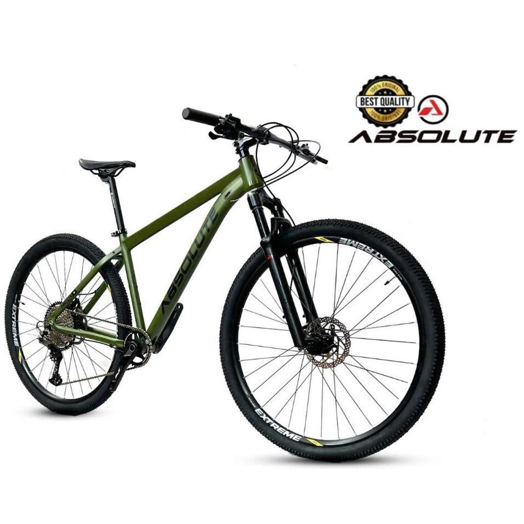 Bicicleta Aro 29 Nero 5 Peças Inteira Absolute 12v Hollowtech k7 Garfo Trava Guidão Freio Hidráulico