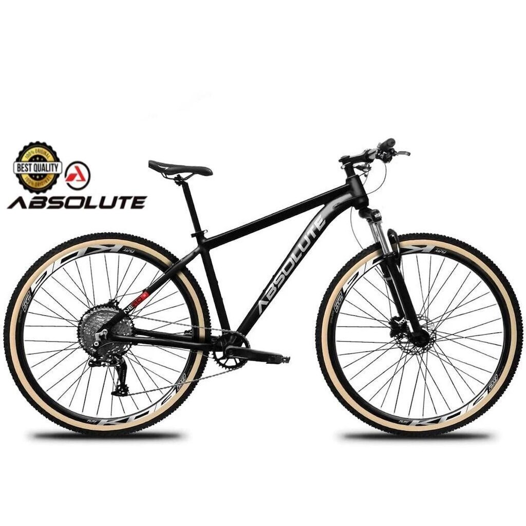 Bicicleta Aro 29 Nero 5 Peças Inteira Absolute 12v k7 Garfo Trava Remota Freio Hidráulico Pneu Faixa