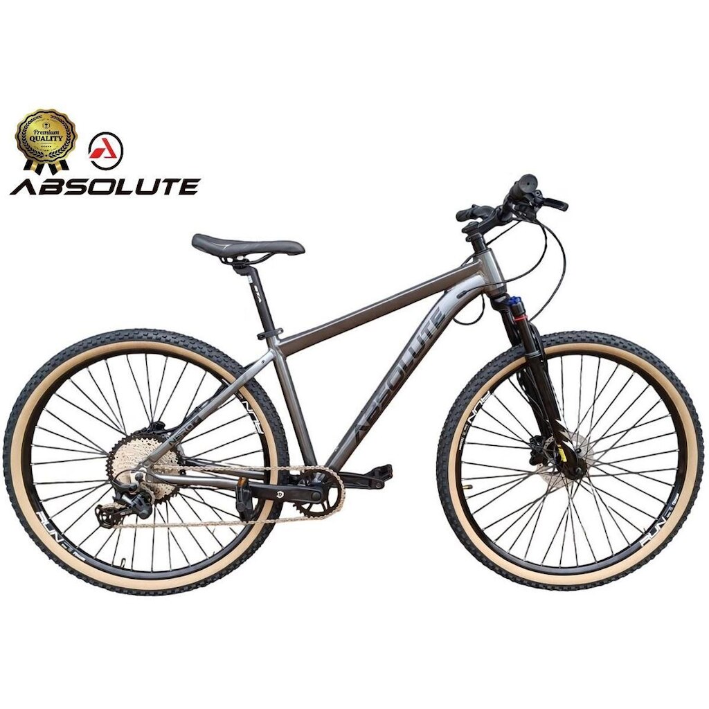 Bicicleta Aro 29 Nero 5 Peças Inteira Absolute Garfo com Trava k7 12v Freio a Disco Hidráulico