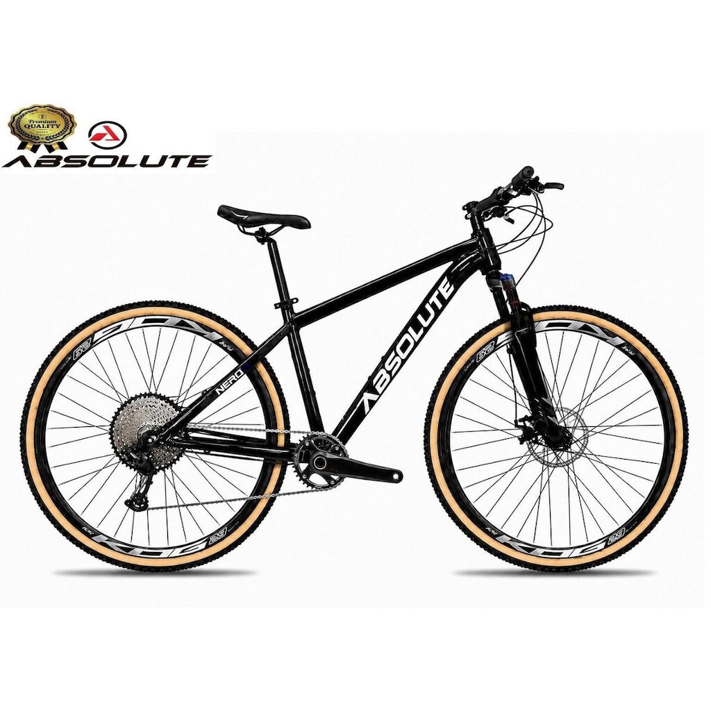 Bicicleta Aro 29 Nero 6 Peças Inteira Absolute 12v Garfo com Trava k7 Freio a Disco Hidráulico