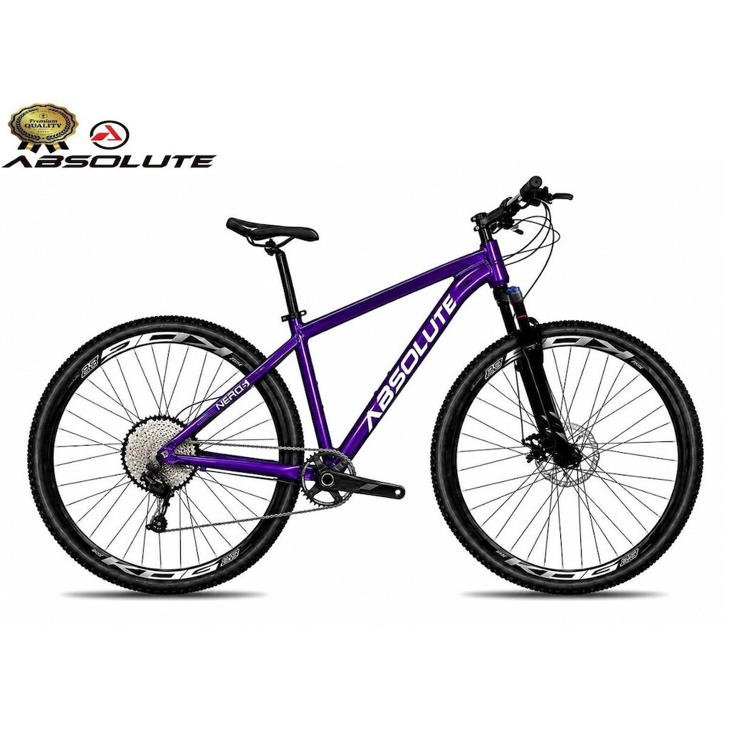 Bicicleta Aro 29 Nero 6 Peças Inteira Absolute 12v Garfo com Trava k7 Freio a Disco Hidráulico