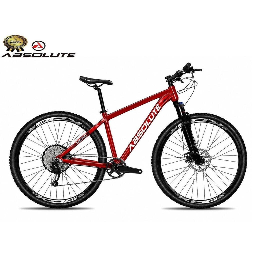 Bicicleta Aro 29 Nero 6 Peças Inteira Absolute 12v Hollowtech Garfo Trava Guidão k7 Freio Hidráulico