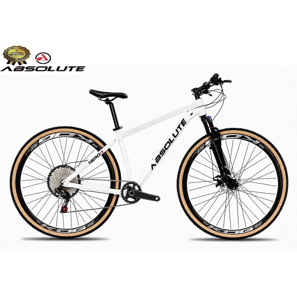Bicicleta Aro 29 Nero 6 Peças Inteira Absolute Garfo com Trava 12v K7 Freio a Disco Hidráulico