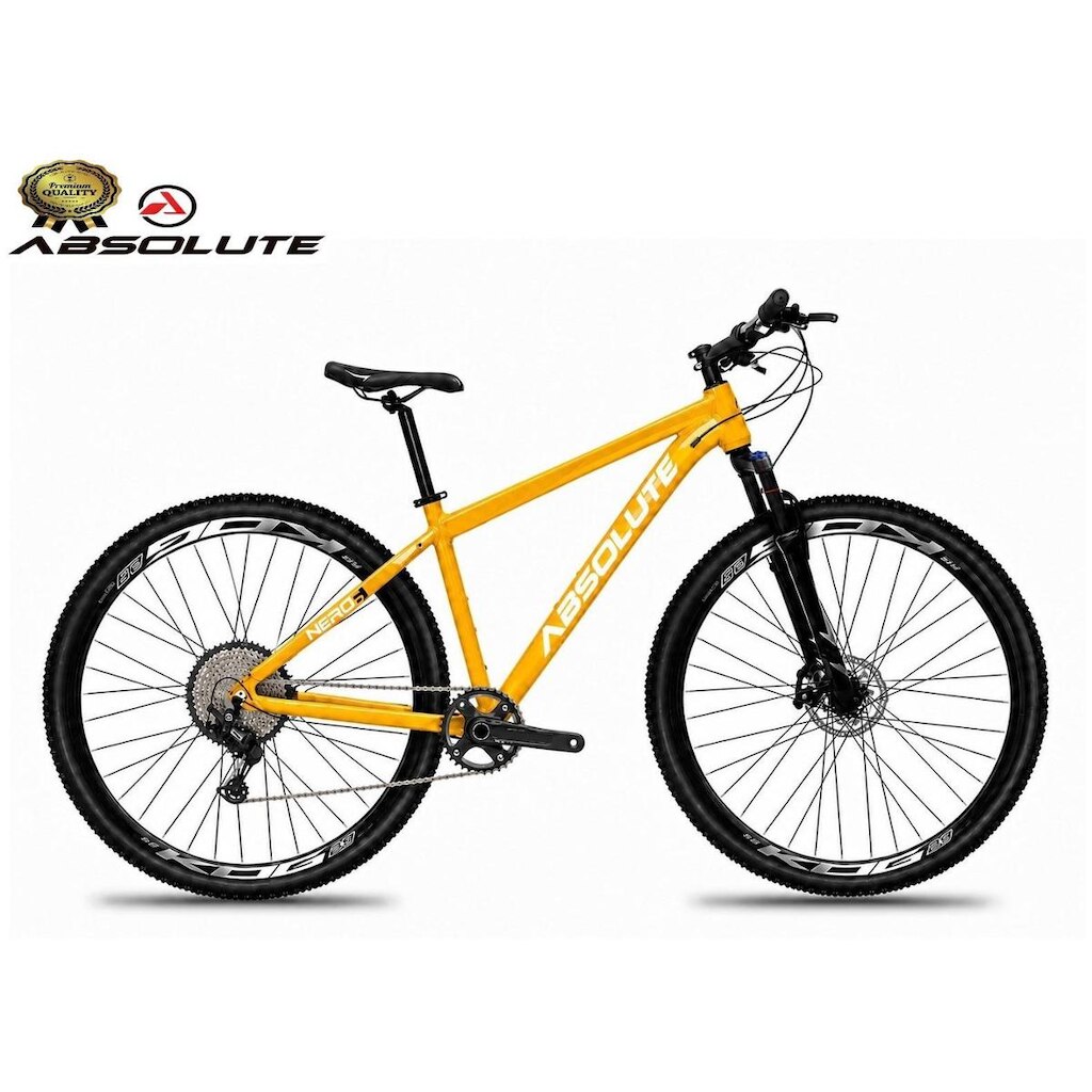 Bicicleta Aro 29 Nero 6 Peças Inteira Absolute Garfo com Trava 12v K7 Freio a Disco Hidráulico