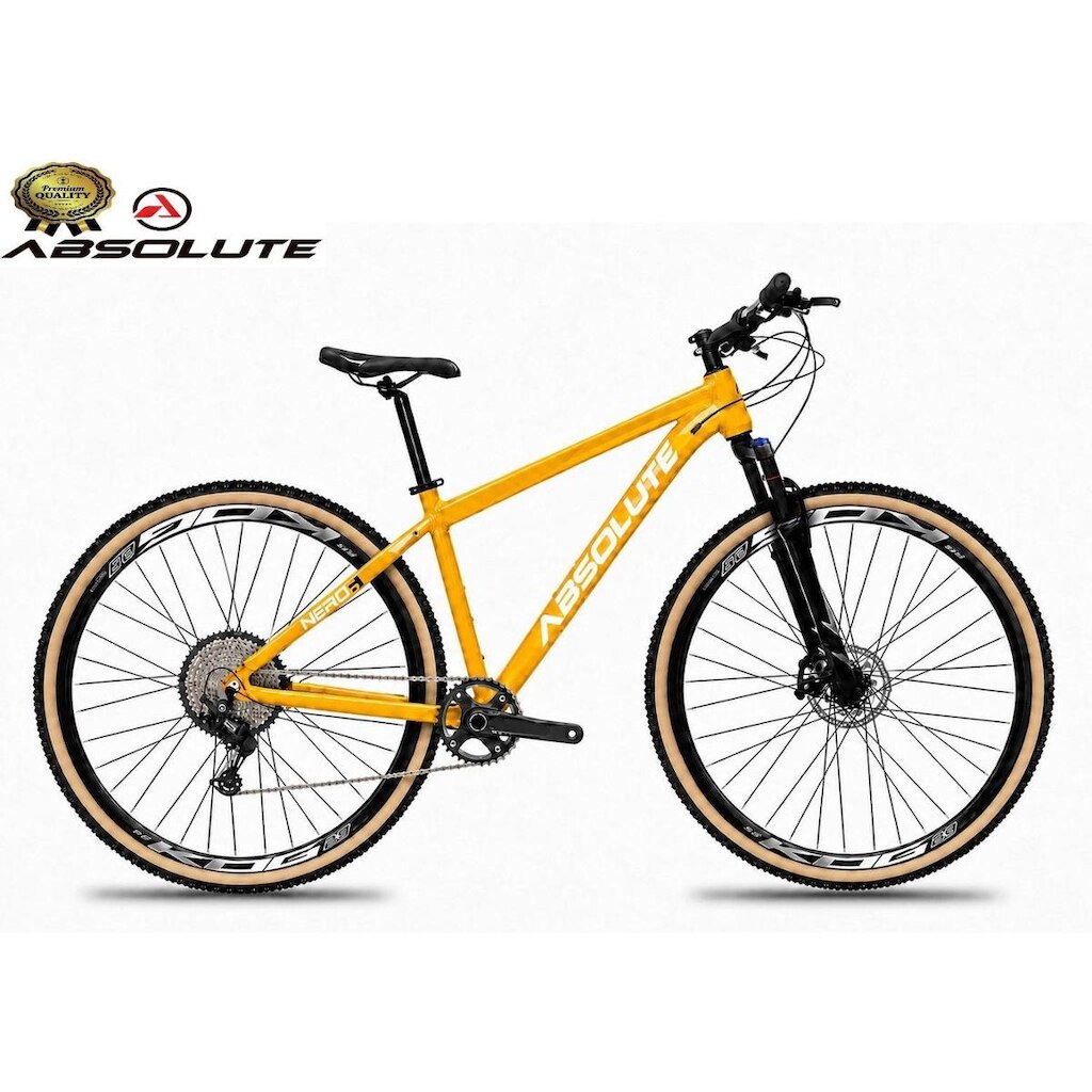 Bicicleta Aro 29 Nero 6 Peças Inteira Absolute Garfo com Trava 12v K7 Freio a Disco Hidráulico