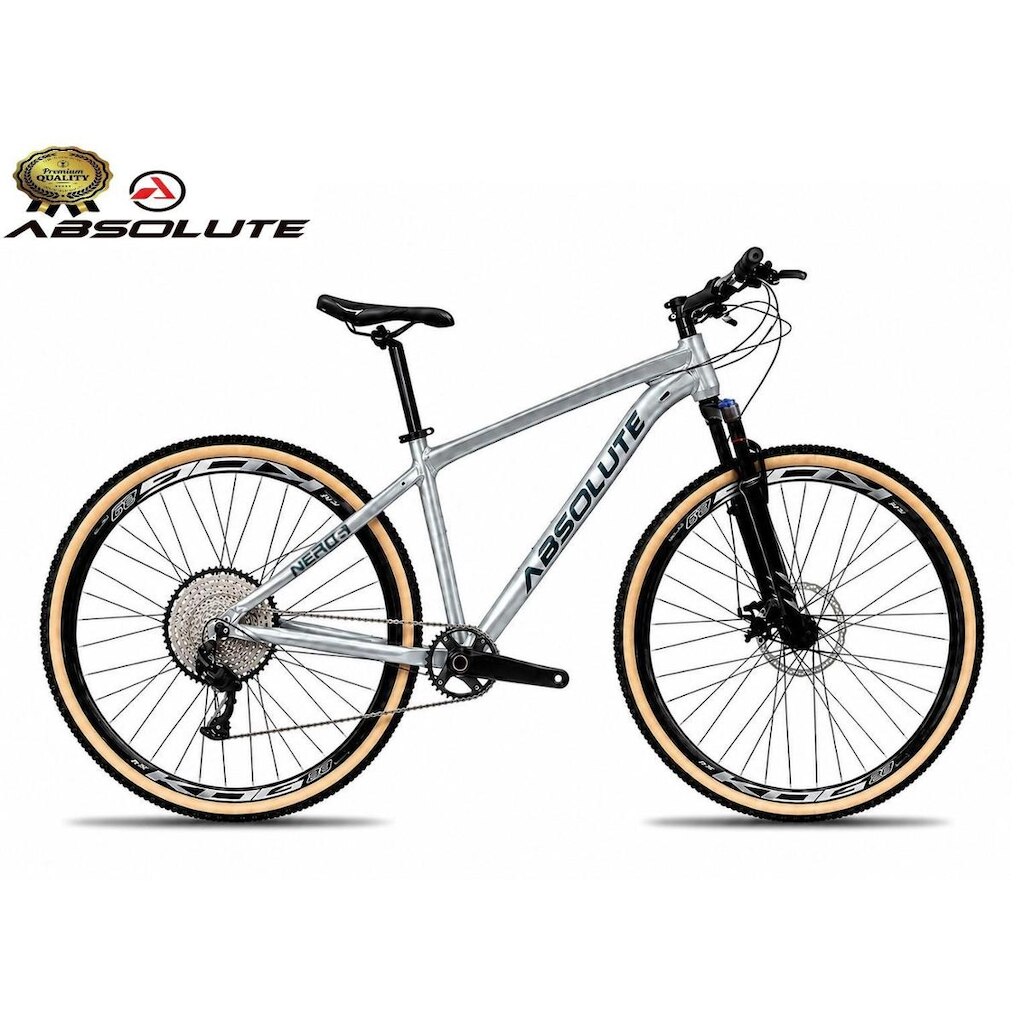 Bicicleta Aro 29 Nero 6 Peças Inteira Absolute Hollowtech k7 12v Garfo Trava Guidão Freio Hidráulico